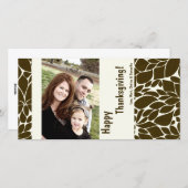 Cartes Pour Fêtes Annuelles 4x8 Autumn Tree Folio PHOTO Thanksgiving Card (Devant / Derrière)