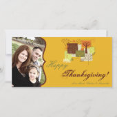 Cartes Pour Fêtes Annuelles 4x8 Autumn Tree Folio PHOTO Thanksgiving Card (Devant)