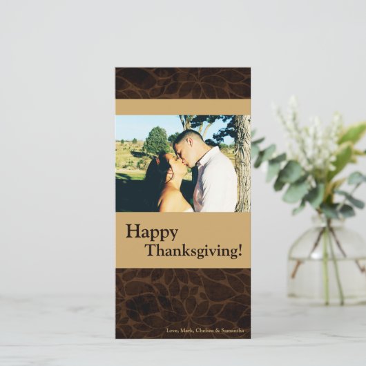 Cartes Pour Fêtes Annuelles 4x8 Autumn Tree Folio PHOTO Thanksgiving Card (Debout devant)