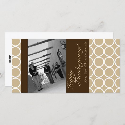 Cartes Pour Fêtes Annuelles 4x8 Autumn Tree Folio PHOTO Thanksgiving Card (Devant / Derrière)