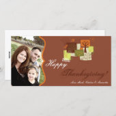 Cartes Pour Fêtes Annuelles 4x8 Autumn Tree Folio PHOTO Thanksgiving Card (Devant / Derrière)