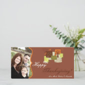 Cartes Pour Fêtes Annuelles 4x8 Autumn Tree Folio PHOTO Thanksgiving Card (Debout devant)