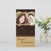 Cartes Pour Fêtes Annuelles 4x8 Autumn Tree Folio PHOTO Thanksgiving Card (Debout devant)