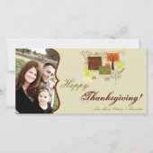 Cartes Pour Fêtes Annuelles 4x8 Autumn Tree Folio PHOTO Thanksgiving Card (Devant)