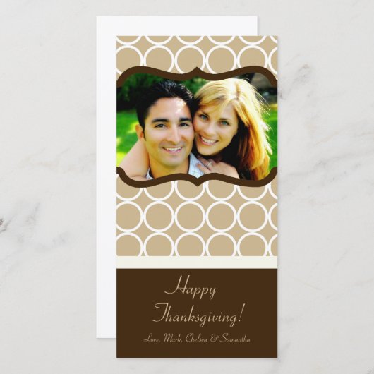 Cartes Pour Fêtes Annuelles 4x8 Autumn Tree Folio PHOTO Thanksgiving Card (Devant / Derrière)