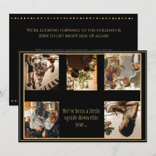 Cartes Pour Fêtes Annuelles 5 Collage de photos à l'envers Noël Xmas Vacances