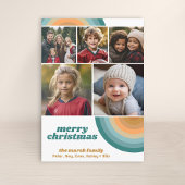 Cartes Pour Fêtes Annuelles 5 Frontière photo - Joyeux Noël Retro Line Art