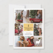 Cartes Pour Fêtes Annuelles 5 Photo Collage Joyeux Noël Script Salutation (Devant)