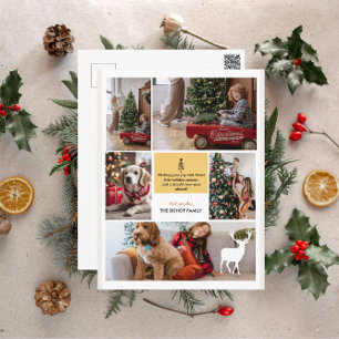 Cartes Pour Fêtes Annuelles 5 Photo Collage Joyeux Noël Script Salutation