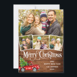 Cartes Pour Fêtes Annuelles 5 Photo Joyeux Camion de la ferme rouge Noël<br><div class="desc">Joyeux Noël Red Farm Camion photo Carte de vacances.</div>