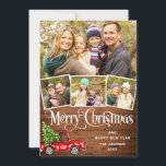 Cartes Pour Fêtes Annuelles 5 Photo Joyeux Camion de la ferme rouge Noël<br><div class="desc">Joyeux Noël Red Farm Camion photo Carte de vacances.</div>