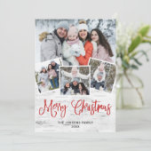 Cartes Pour Fêtes Annuelles 5 PHOTO Noël Rustic Birk Bark Salutation (Debout devant)