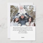 Cartes Pour Fêtes Annuelles 5 PHOTO Noël Rustic Birk Bark Salutation (Dos)