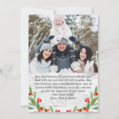 Cartes Pour Fêtes Annuelles 5 PHOTO Noël Rustic Birk Bark Salutation (Dos)