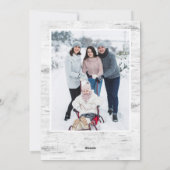 Cartes Pour Fêtes Annuelles 5 PHOTO Noël Rustic Birk Bark Salutation (Dos)