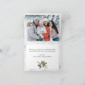 Cartes Pour Fêtes Annuelles 5 PHOTO Noël Rustic Birk Bark Salutation (Intérieur)