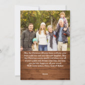 Cartes Pour Fêtes Annuelles 5 PHOTO Noël Rustique Brown Bois Salutation (Dos)