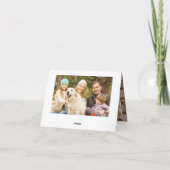 Cartes Pour Fêtes Annuelles 5 PHOTO Noël Rustique Brown Bois Salutation (Dos)