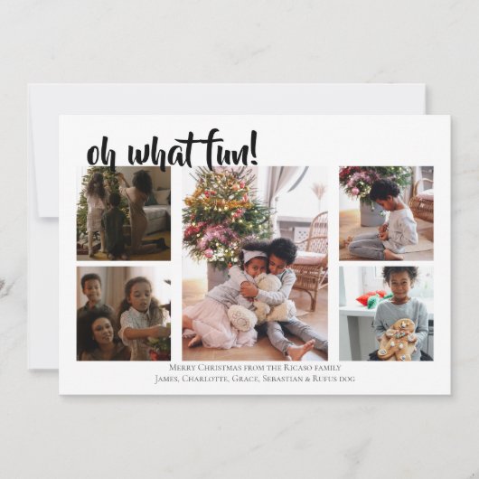 Cartes Pour Fêtes Annuelles 5 Photo Oh Quel Fun Noël (Devant)