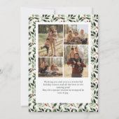 Cartes Pour Fêtes Annuelles 5 Photo Retro Christmas Hand Drawn Red Bow Ribbon (Dos)