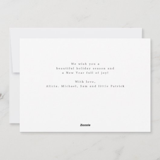 Cartes Pour Fêtes Annuelles 5 photos Joyeux Noël élégant collage de script (Dos)