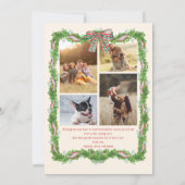 Cartes Pour Fêtes Annuelles 5 photos plaid bow rustique Noël Photo (Dos)