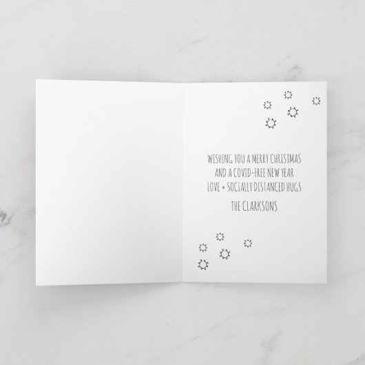 Cartes Pour Fêtes Annuelles 5x7 Qu'il neige et que le temps passe (Intérieur)