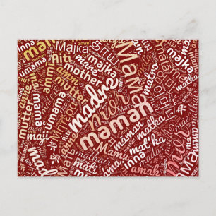 Cartes Pour Fêtes Annuelles 60 mots pour 'Mère' dans différentes langues