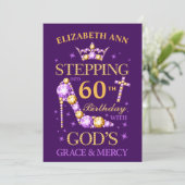 Cartes Pour Fêtes Annuelles 60e anniversaire, tout âge, tout nom, modifiable (Debout devant)