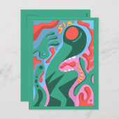 Cartes Pour Fêtes Annuelles 6 7 Martian alien (Devant / Derrière)