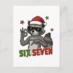 Cartes Pour Fêtes Annuelles 6 7 Six Seven Main Génération Z Alpha Raton Noël