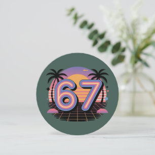 Cartes Pour Fêtes Annuelles 6 7 Six Seven Vaporwave Gen Z Alpha Mème 