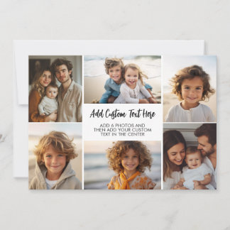 Cartes Pour Fêtes Annuelles 6 Collage de photos - Grille minimale moderne avec