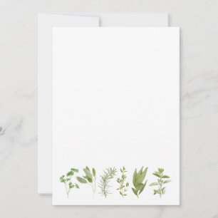 Cartes Pour Fêtes Annuelles 6 HERBES FRAÎCHES 5x7 Blat Flat Card