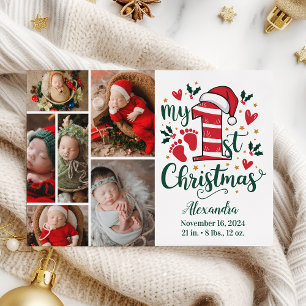 Cartes Pour Fêtes Annuelles 6 Photo Candy Cane Bébé 1er Noël