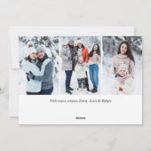 Cartes Pour Fêtes Annuelles 6 PHOTO Noël Rustic Birch Bark Salutation (Dos)