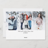 Cartes Pour Fêtes Annuelles 6 PHOTO Noël Rustic Birch Bark Salutation (Dos)