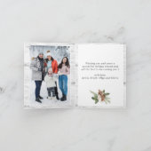 Cartes Pour Fêtes Annuelles 6 PHOTO Noël Rustic Birch Bark Salutation (Intérieur)