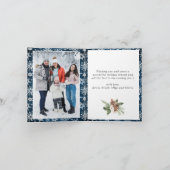 Cartes Pour Fêtes Annuelles 6 PHOTO Noël Rustique Bleu Bois Salutation (Intérieur)