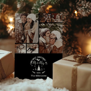 Cartes Pour Fêtes Annuelles 6 Photo Premier Noël en tant que M. & Mme