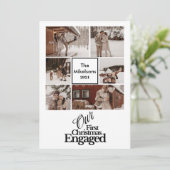 Cartes Pour Fêtes Annuelles 6 Photos Élégant Premier Noël Engagé (Debout devant)