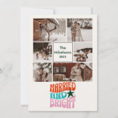 Cartes Pour Fêtes Annuelles 6 Photos Mariées et Lumineuses Fêtes Mariées (Devant)