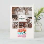 Cartes Pour Fêtes Annuelles 6 Photos Mariées et Lumineuses Fêtes Mariées (Debout devant)