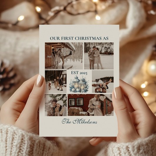 Cartes Pour Fêtes Annuelles 6 Photos Premier Noël Ensemble