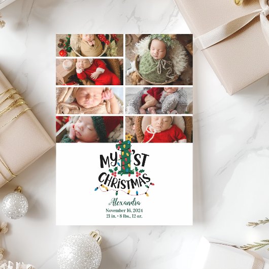 Cartes Pour Fêtes Annuelles 7 Photo Christmas Tree Lights First Christmas