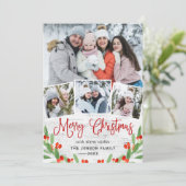 Cartes Pour Fêtes Annuelles 7 PHOTO Noël Rustic Birk Bark Salutation (Debout devant)