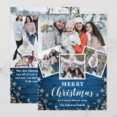 Cartes Pour Fêtes Annuelles 7 PHOTO Noël Rustique Bois Salutation (Devant / Derrière)