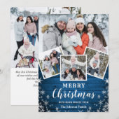 Cartes Pour Fêtes Annuelles 7 PHOTO Noël Rustique Bois Salutation (Devant / Derrière)