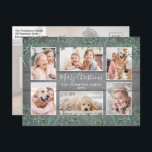 Cartes Pour Fêtes Annuelles 7 Photo Noël Vert et gris rustique Bois<br><div class="desc">Envoyez des salutations joyeuses et partagez sept de vos photos préférées avec une carte postale de vacances de style ferme moderne. Tout le texte sur ce modèle est simple à customiser pour inclure n'importe quel libellé, comme Joyeux Noël, Joyeux Fêtes, Joyeuses Fêtes, Bonne Année, Soirée de voeux, etc. (IMAGE PLACEMENT...</div>