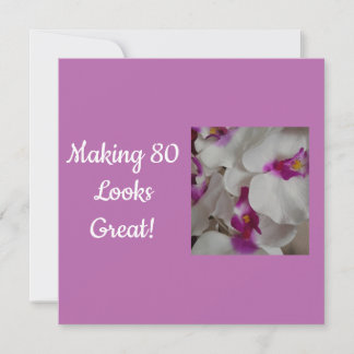 Cartes Pour Fêtes Annuelles 80 Citation Humour Orchidées Photo 